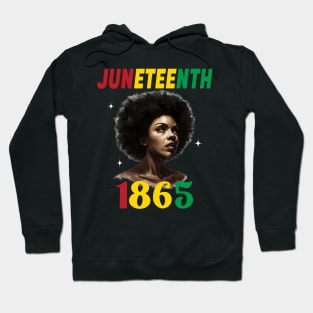 Junenth Black Afro American Back Hoodie